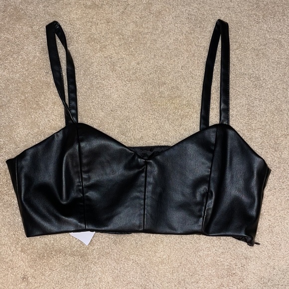 Zara leather crop top - Picture 2 of 4